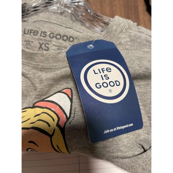 Life Is Good Womens We’re All Misfits Long Sleeve Crusher Tee XS Heather Gray - Picture 8 of 8